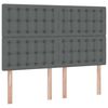 vidaXL Aufbewahrungsbett mit Matratze Dunkelgrau 140 x 190 cm