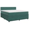 vidaXL Boxspringbett mit Matratze Dunkelgr&uuml;n 140 x 200 cm Samt