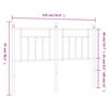 vidaXL Kopfteil Metall Wei&szlig; 135 cm