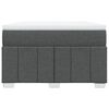 vidaXL Boxspringbett mit Matratze Dunkelgrau 120x200 cm Stoff