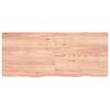 vidaXL Tischplatte Hellbraun 140x60x(2-6)cm Massivholz Eiche Behandelt