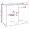 vidaXL Regal f&uuml;r Schminktisch Schwarz 80x40x65 cm Holzwerkstoff