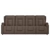 vidaXL 4-Sitzer Massagesessel mit Getr&auml;nkehalter Taupe Stoff