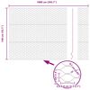 vidaXL Zaunpfosten Grau 10 x 1,4 m (36 mm Maschenweite) Stahl und PVC