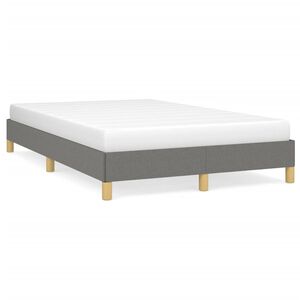 vidaXL Bettgestell ohne Matratze Dunkelgrau 120x190 cm Stoff