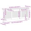 vidaXL MDF Heizk&ouml;rperverkleidung Wei&szlig; 205 cm