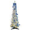 vidaXL K&uuml;nstlicher Weihnachtsbaum mit 50 LEDs Wei&szlig; 120 cm PVC