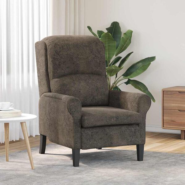 vidaXL Sessel Dunkelgrau 76 x 94 x 102 cm Kunstleder