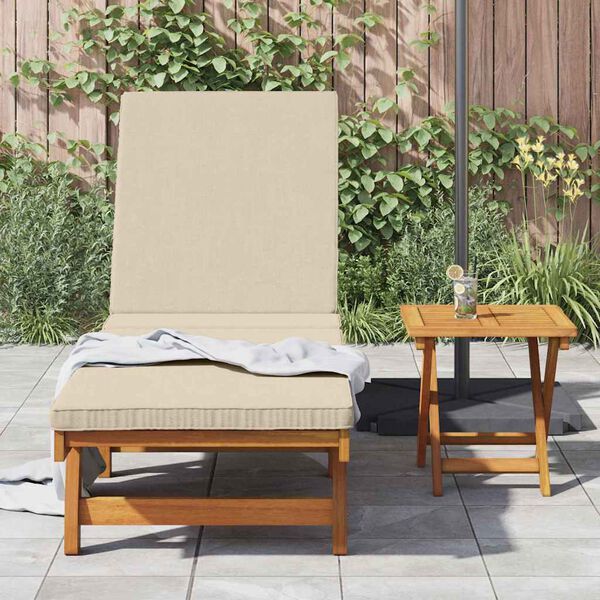 vidaXL Sonnenliege 1-Person 2 pcs Braun Massivholz Akazie