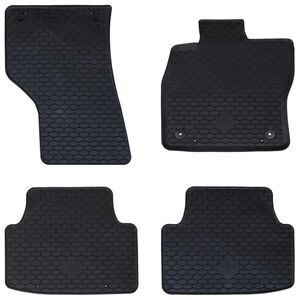 vidaXL Autofu&szlig;matte 4 pcs Schwarz Geeignet f&uuml;r Sitz LEON 2020- Gummi