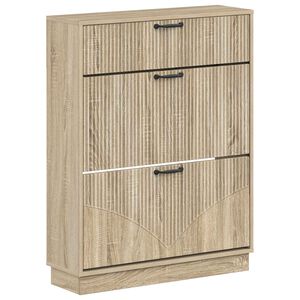 vidaXL Schuhschrank HOORN 78 x 24 x 100 cm Holzwerkstoff Sonoma-Eiche
