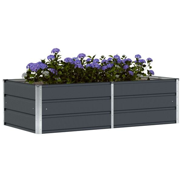 vidaXL Pflanzk&uuml;bel Anthrazit 160 x 80 x 45 cm Stahl