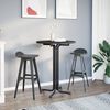 vidaXL Bartisch Schwarz &Oslash;80x110 cm Holzwerkstoff und Stahl