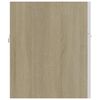 vidaXL Waschbeckenunterschrank Wei&szlig; Sonoma-Eiche 90x38,5x46 cm