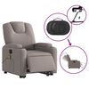 vidaXL Elektrischer Massagesessel mit Aufstehhilfe Taupe Stoff