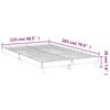 vidaXL Bettgestell ohne Matratze R&auml;uchereiche 120x200 cm Holzwerkstoff