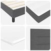 vidaXL Boxspringbett mit Matratze mit Matratze Dunkelgrau 90 x 190 cm