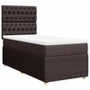 vidaXL Boxspringbett mit Matratze Dunkelbraun 90x200 cm Stoff