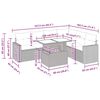 vidaXL 7-tlg. Garten-Sofagarnitur mit Kissen Grau Poly Rattan