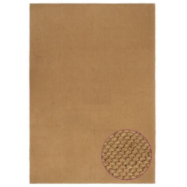 vidaXL Teppich 160x230 cm Jute Rechteckig