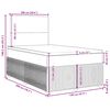vidaXL Boxspringbett mit Matratze Dunkelgrau 120x200 cm Stoff