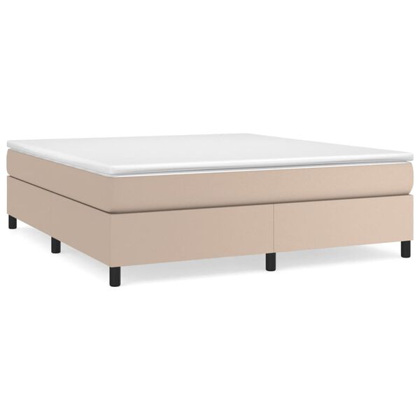 vidaXL Boxspringbettgestell Cappuccino-Braun 160x200 cm Kunstleder