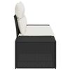 vidaXL Gartensofa mit Kissen Schwarz 184 x 62 x 69 cm Poly-Rattan