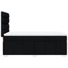 vidaXL Boxspringbett mit Matratze Schwarz 90x190 cm Stoff