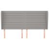 vidaXL Kopfteil mit Ohren Hellgrau 183x23x118/128 cm Stoff
