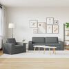 vidaXL Sofa Set 2 pcs Dunkelgrau 182 x 80 x 82 cm Stoff
