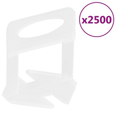 vidaXL Fliesen-Nivelliersystem 500 Keile 2500 Clips 1,5 mm