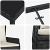 vidaXL Garten Essgruppe 5 pcs Schwarz Poly-Rattan