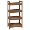 vidaXL Badregal Natur 45 x 30 x 97 cm Massivholz Teak