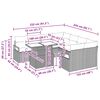 vidaXL Gartensofa-set mit Kissen mit Speicher 9 pcs Braun Poly Rattan