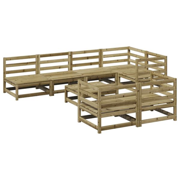 vidaXL 8-tlg. Garten-Sofagarnitur Kiefernholz Impr&auml;gniert