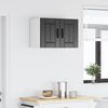 vidaXL K&uuml;chenwandschrank mit T&uuml;r Schwarz 60 x 31 x 40 cm Holzwerkstoff