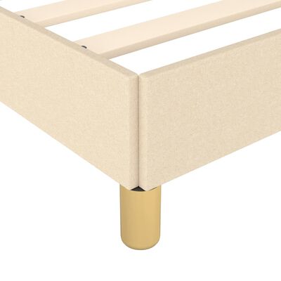 vidaXL Bettgestell ohne Matratze Creme 180x200 cm Stoff