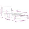 vidaXL Bettgestell "Dover" Dunkelgrau 80x200 cm Stoff