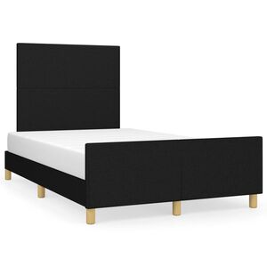 vidaXL Bettgestell ohne Matratze Schwarz 120x200 cm Stoff