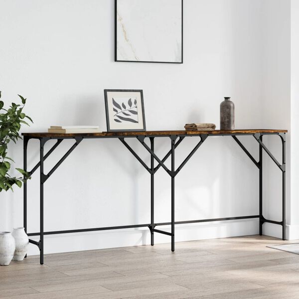 vidaXL Konsolentisch R&auml;uchereiche 180x29x75 cm Holzwerkstoff