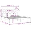 vidaXL Massivholzbett 200x200 cm