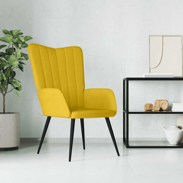 vidaXL Relaxsessel Senfgelb Samt