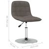 vidaXL Esszimmerst&uuml;hle 4 Stk. Drehbar Taupe Stoff