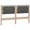 vidaXL Kopfteil Braun und Dunkelgrau 140 cm Massivholz Kiefer