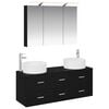 vidaXL Badezimmerm&ouml;bel-Set 4 stk. Schwarze Eiche