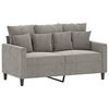 vidaXL 2-Sitzer-Sofa Hellgrau 120 cm Samt