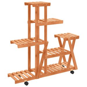 vidaXL Blumenst&auml;nder mit Rollen 95x25x101 cm Massivholz Tanne