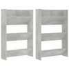 vidaXL Wand-Schuhschr&auml;nke 2 Stk. Betongrau 60x18x90 cm Holzwerkstoff