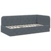 vidaXL Eckbettgestell Dunkelgrau 90 x 200 cm Samt