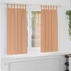 vidaXL Verdunkelungs-Vorh&auml;nge mit Ringen 2 pcs Hellbraun 175 x 140 cm